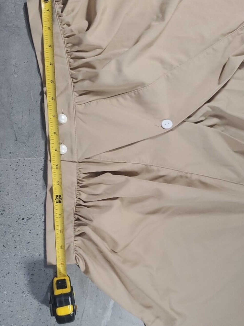 Women's Beige/white Wide Legs Pants And Top Set Xl